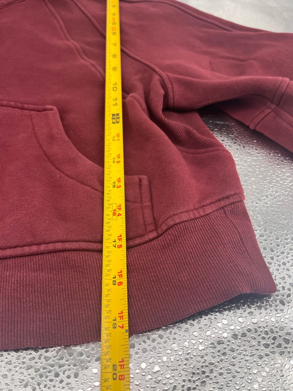 Lululemon Scuba Oversized Funnel Neck Half-Zip Sweatshirt Red Merlot Size XS/S - Picture 14 of 14